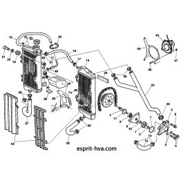 SYSTEME DE REFROIDISSEMENT POUR TE450 2010 Esprit Husqvarna La