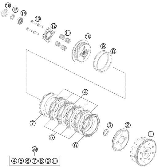 EMBRAYAGE POUR SVARTPILEN 200 BD 2020 EU