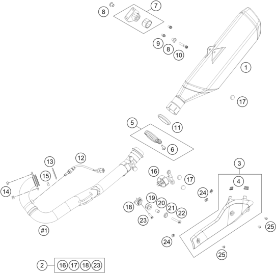 SYSTEME DECHAPPEMENT POUR 701 ENDURO 2023 EU