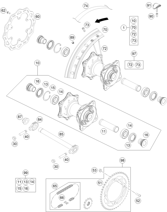 ROUE ARRIERE POUR TC 85 1916 2025