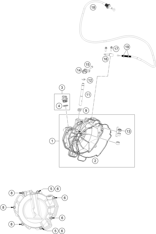 COUVERCLE DEMBRAYAGE POUR SVARTPILEN 801 2024