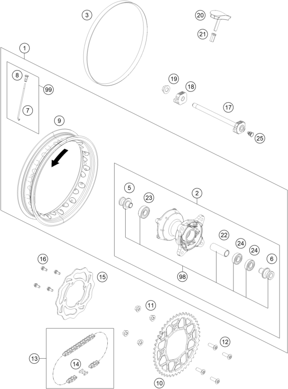 ROUE ARRIERE POUR EE 3 2023 EU