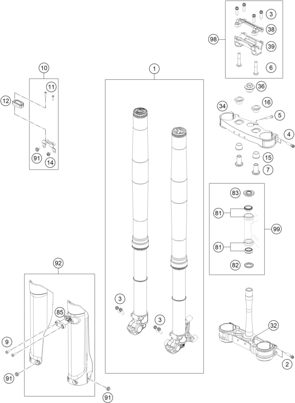 FOURCHE TELESCOPIQUE TE DE FOURCHE POUR FS 450 2023 EU