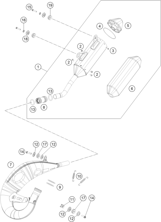 SYSTEME DECHAPPEMENT POUR TE 125 2025 EU