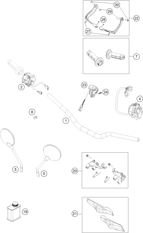 GUIDON ARMATURES POUR 701 SUPERMOTO 2024 EU