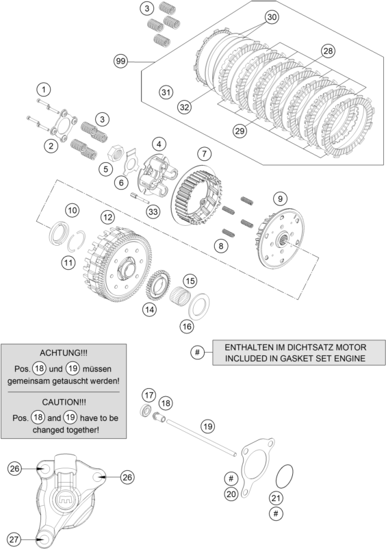 EMBRAYAGE POUR 701 ENDURO 2024 EU