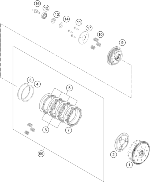 EMBRAYAGE POUR SVARTPILEN 125 NHD BD 2024 EU