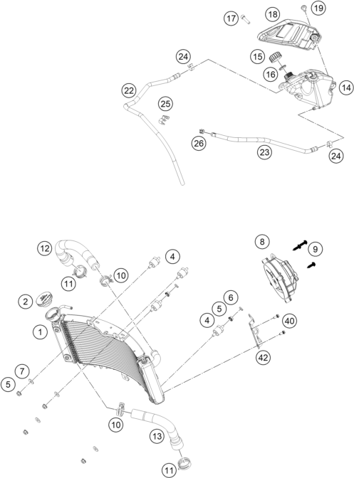 SYSTEME DE REFROIDISSEMENT POUR SVARTPILEN 125 BD 2024