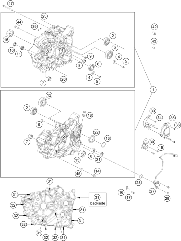 CARTER MOTEUR POUR SVARTPILEN 125 BD 2024