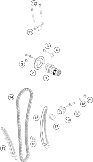 COMMANDE DE DISTRIBUTION POUR SVARTPILEN 125 BD 2024