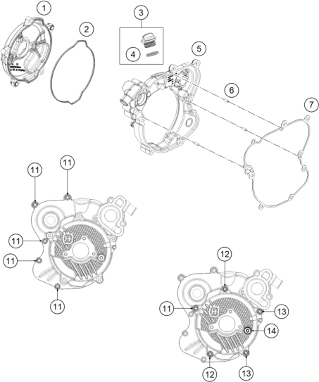 COUVERCLE DEMBRAYAGE POUR TC 65 2024 EU