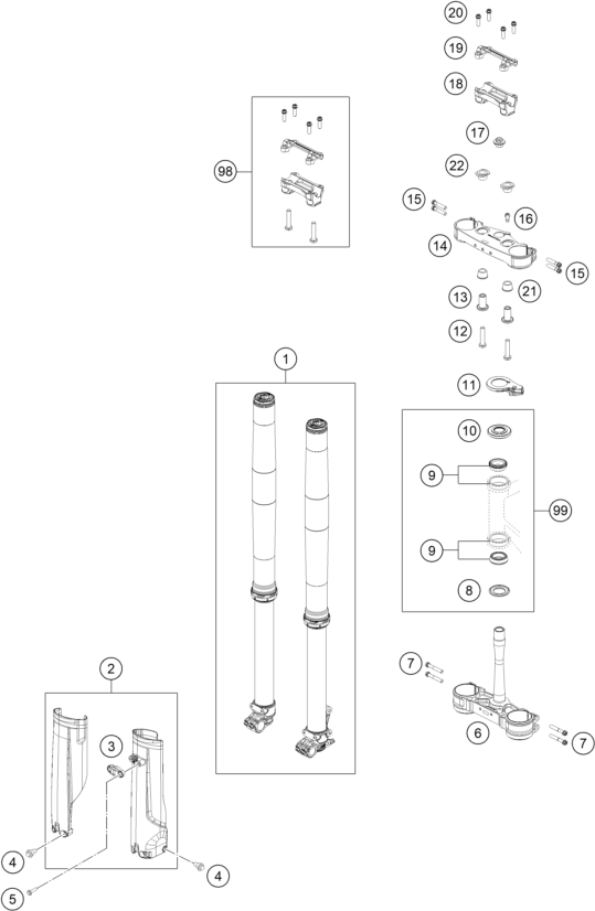 FOURCHE TELESCOPIQUE TE DE FOURCHE POUR TE 250 HERITAGE 2025 EU