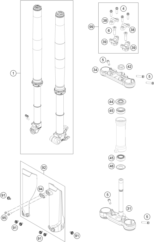 FOURCHE TELESCOPIQUE TE DE FOURCHE POUR TC 50 2024 EU