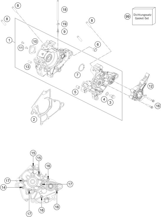 CARTER MOTEUR POUR TC 50 2024 EU