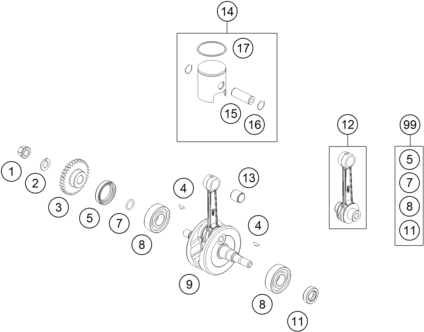 VILEBREQUIN PISTON POUR TC 50 2024 EU