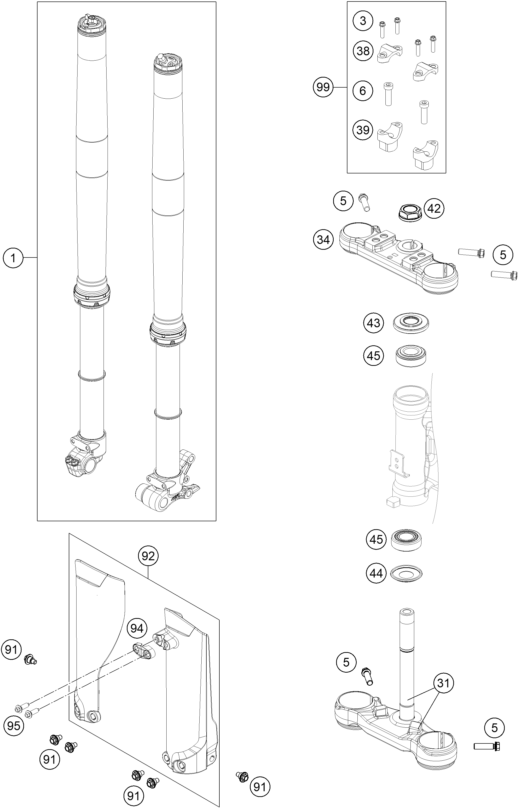 FOURCHE TELESCOPIQUE TE DE FOURCHE POUR TC 65 2024 EU