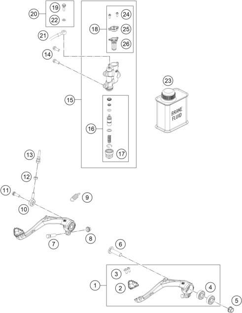 SYSTEME DE FREIN ARRIERE POUR TC 50 2024 EU