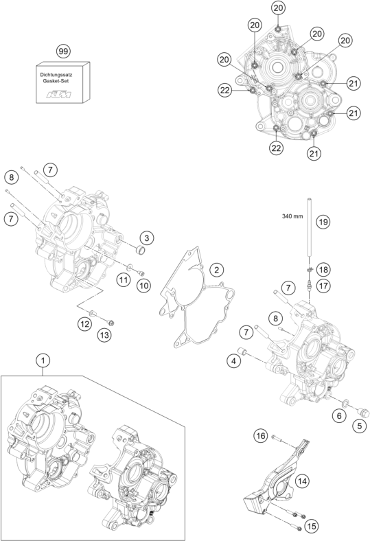 CARTER MOTEUR POUR TC 65 2024 EU