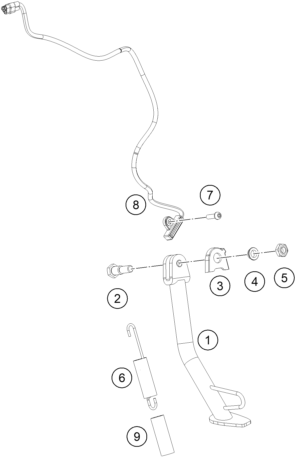 BEQUILLE LATERALE  BEQUILLE CENTRALE POUR SVARTPILEN 125 BD 2024