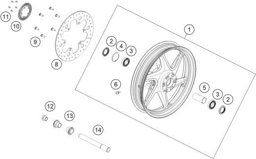 ROUE AVANT POUR SVARTPILEN 250 BD 2024