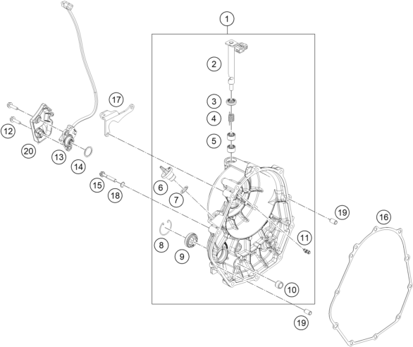 COUVERCLE DEMBRAYAGE POUR SVARTPILEN 401 BD 2024