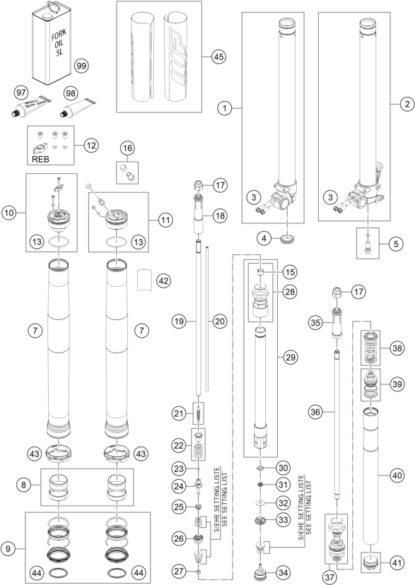 FOURCHE TELESCOPIQUE POUR TC 85 1714 2025