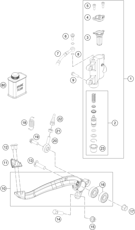 SYSTEME DE FREIN ARRIERE POUR TC 85 1714 2025