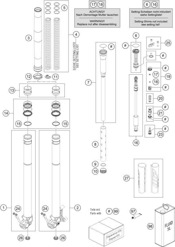 FOURCHE TELESCOPIQUE POUR FS 450 2025