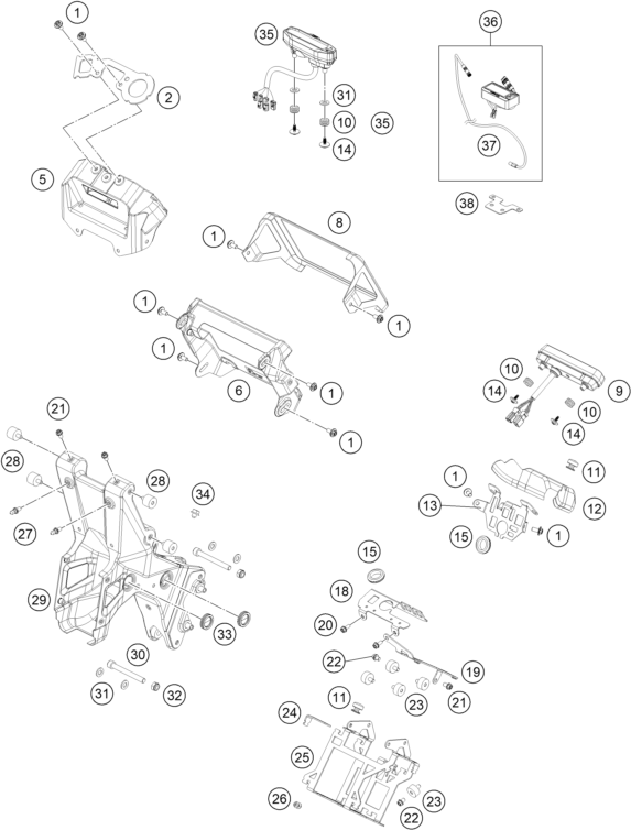 INSTRUMENTS  SYSTEME DE VERROUILLAGE POUR FR 450 RALLY 2025