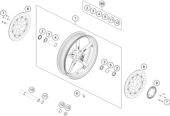 ROUE AVANT POUR SVARTPILEN 801 2024