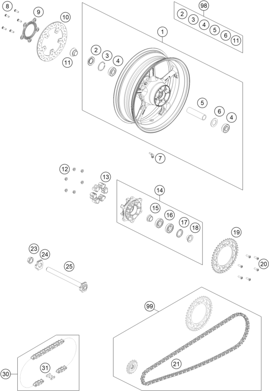 ROUE ARRIERE POUR SVARTPILEN 801 2024