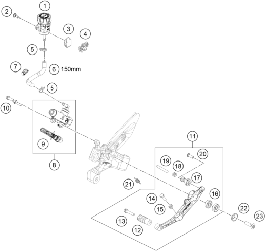 SYSTEME DE FREIN ARRIERE POUR SVARTPILEN 801 2024