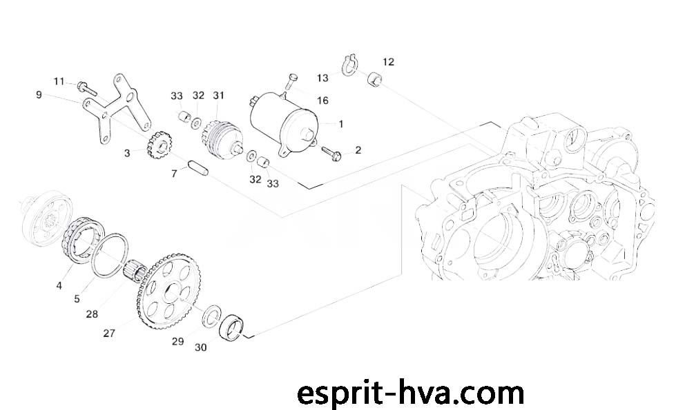 DEMARREUR ELECTRIQUE POUR SM450 RR 2008